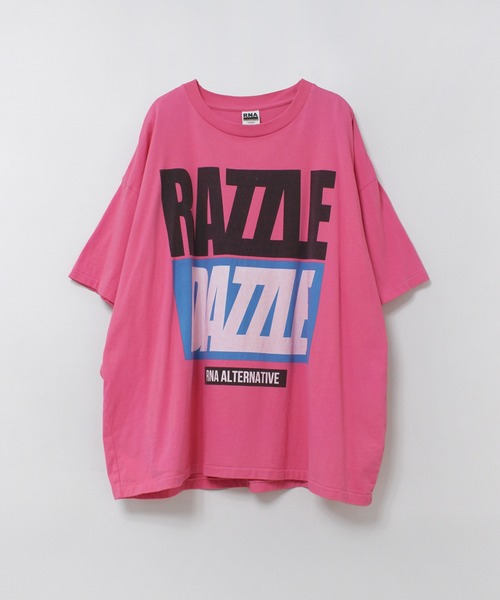 RNA(アールエヌエー)の「M2636 BIG BOXロゴBIG T(Tシャツ/カットソー・レディース・スミクロ/ピンク/ホワイト/グリーン・MEDIUM)」の9枚目の写真