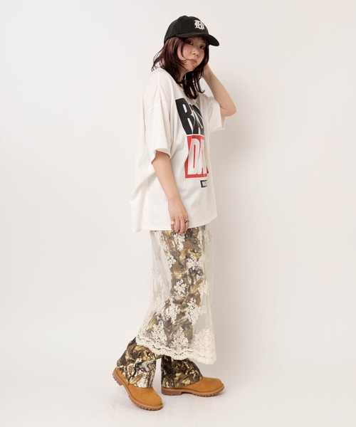 RNA(アールエヌエー)の「M2636 BIG BOXロゴBIG T(Tシャツ/カットソー・レディース・スミクロ/ピンク/ホワイト/グリーン・MEDIUM)」の13枚目の写真