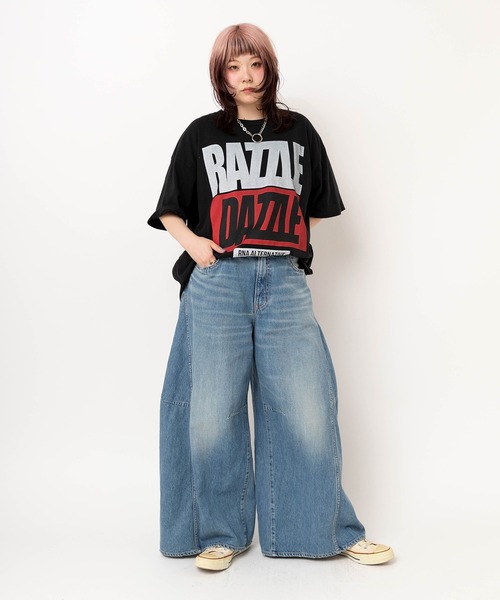 RNA(アールエヌエー)の「M2636 BIG BOXロゴBIG T(Tシャツ/カットソー・レディース・スミクロ/ピンク/ホワイト/グリーン・MEDIUM)」の15枚目の写真