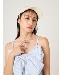 FRAY I.D（フレイアイディー）の「フロントロゴ刺繍フリンジキャップ（キャップ）」