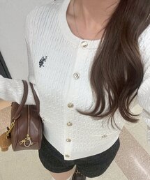 【U.S. POLO ASSN. ×RMAF】ケーブルカーディガン
