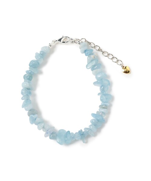 BEAMS BOY（ビームスボーイ）の「ROSETTA PRAYER / CRYSTAL CHIP BRACELET（ブレスレット・レディース・レッド系その他7/サックスブルー・ONE SIZE）」の2枚目の写真