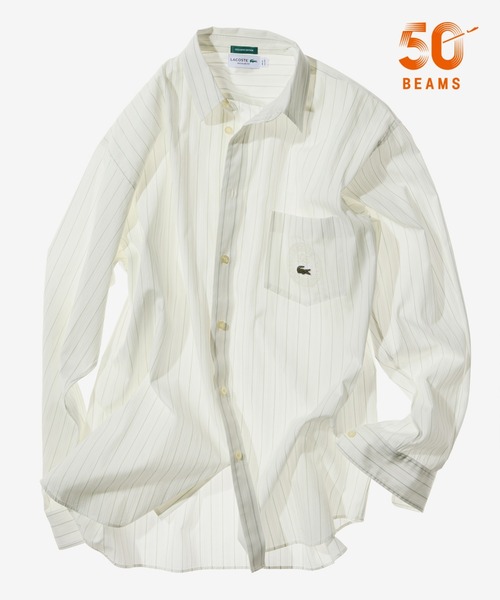 ラコステ ストライプ柄 長袖 シャツ M 白系 LACOSTE レディース 楽天市場】ラコステ ストライプ柄 長袖 シャツ M 白系 LACOSTE