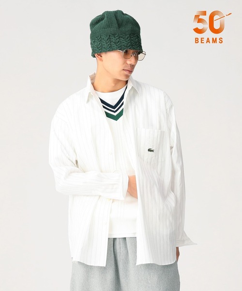LACOSTE(ラコステ)の「【別注】LACOSTE / ストライプ シャツ(シャツ/ブラウス・メンズ・サックスブルー/グリーン・40/42/39/41)」の18枚目の写真