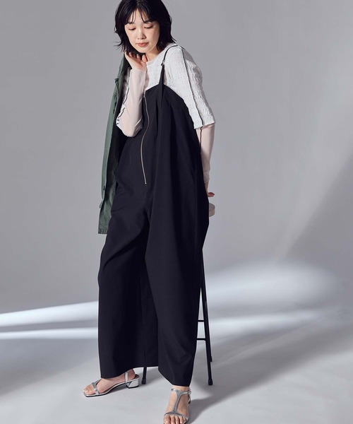 Gready Brilliant(グレディブリリアン)の「ウェザークロスサロペット(サロペット/オーバーオール・レディース・チャコールグレー/ブラック・FREE)」の13枚目の写真