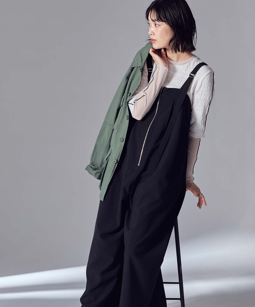 Gready Brilliant(グレディブリリアン)の「ウェザークロスサロペット(サロペット/オーバーオール・レディース・チャコールグレー/ブラック・FREE)」の14枚目の写真