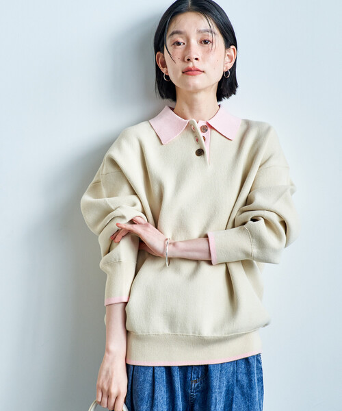 Maison W washable Sweet-like color‑point поло‑футболка