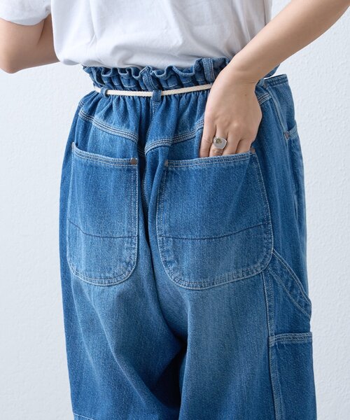 etsinta（エシンタ）の「【etsinta/エシンタ】ライトオンスリメイクワイドパンツ（デニムパンツ・レディース・インディゴブルー・ONE SIZE）」の16枚目の写真