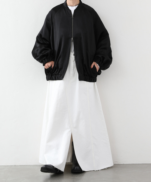 JOURNAL STANDARD LUXE（ジャーナルスタンダード　ラックス）の「アセテートヴィンテージMA1ブルゾン（その他アウター・レディース・ブラック/カーキ・FREE）」の5枚目の写真