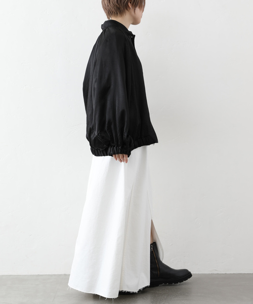 JOURNAL STANDARD LUXE（ジャーナルスタンダード　ラックス）の「アセテートヴィンテージMA1ブルゾン（その他アウター・レディース・ブラック/カーキ・FREE）」の6枚目の写真