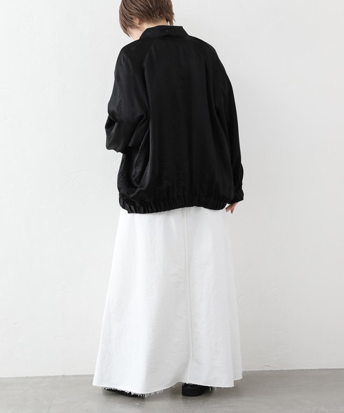 JOURNAL STANDARD LUXE（ジャーナルスタンダード　ラックス）の「アセテートヴィンテージMA1ブルゾン（その他アウター・レディース・ブラック/カーキ・FREE）」の7枚目の写真