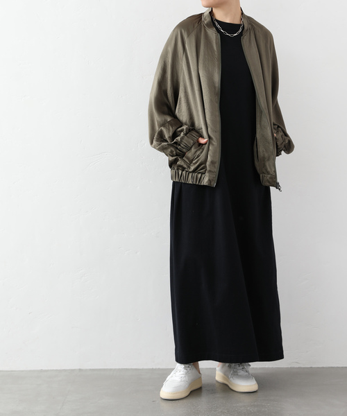 JOURNAL STANDARD LUXE（ジャーナルスタンダード　ラックス）の「アセテートヴィンテージMA1ブルゾン（その他アウター・レディース・ブラック/カーキ・FREE）」の8枚目の写真