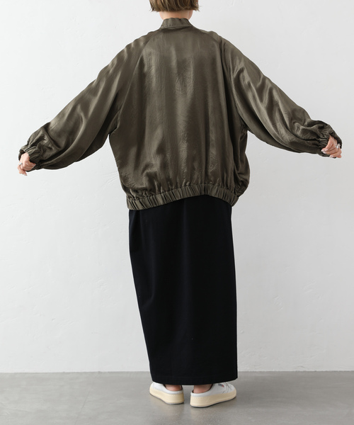 JOURNAL STANDARD LUXE（ジャーナルスタンダード　ラックス）の「アセテートヴィンテージMA1ブルゾン（その他アウター・レディース・ブラック/カーキ・FREE）」の11枚目の写真