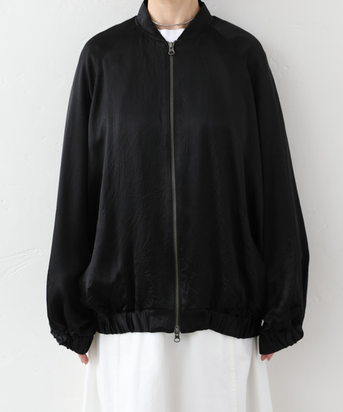 JOURNAL STANDARD LUXE（ジャーナルスタンダード　ラックス）の「アセテートヴィンテージMA1ブルゾン（その他アウター・レディース・ブラック/カーキ・FREE）」の12枚目の写真