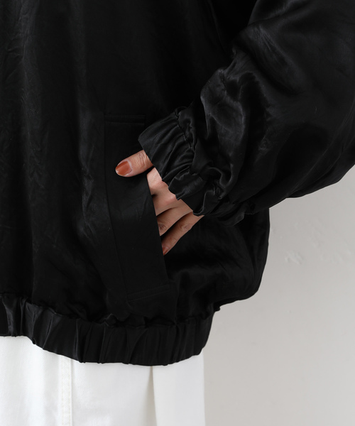 JOURNAL STANDARD LUXE（ジャーナルスタンダード　ラックス）の「アセテートヴィンテージMA1ブルゾン（その他アウター・レディース・ブラック/カーキ・FREE）」の18枚目の写真