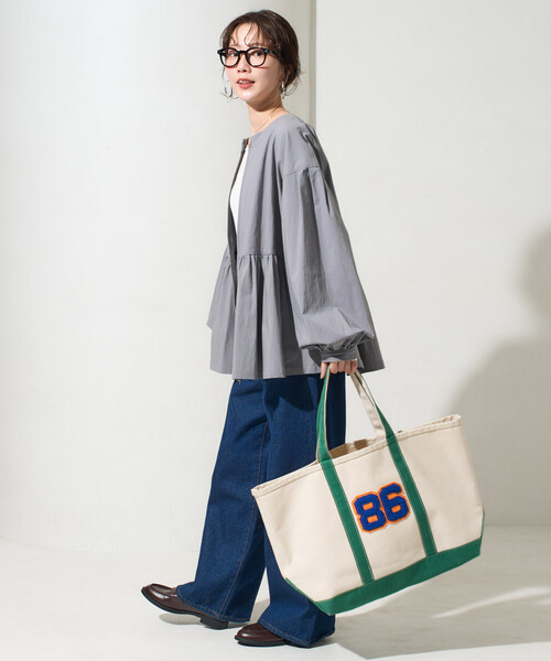 FREAK'S STORE(フリークスストア)の「限定展開 ティアード 切り替え フレア ジャケット(その他アウター・レディース・オリーブ/ブラック/モカ/ライトグレー/ブルー・フリ-)」の15枚目の写真