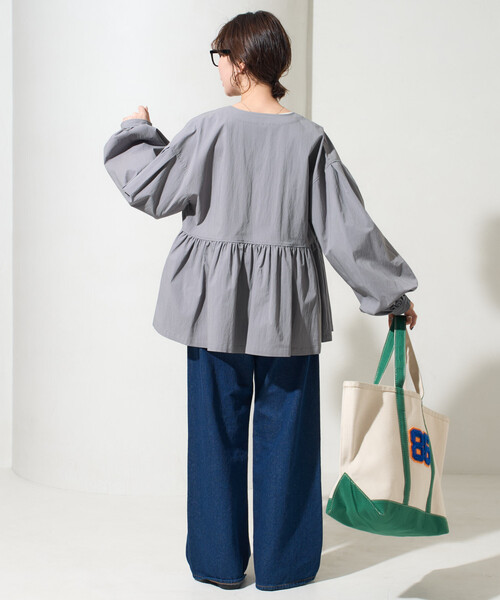 FREAK'S STORE(フリークスストア)の「限定展開 ティアード 切り替え フレア ジャケット(その他アウター・レディース・オリーブ/ブラック/モカ/ライトグレー/ブルー・フリ-)」の16枚目の写真