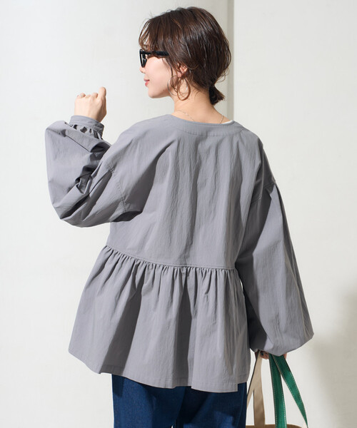 FREAK'S STORE(フリークスストア)の「限定展開 ティアード 切り替え フレア ジャケット(その他アウター・レディース・オリーブ/ブラック/モカ/ライトグレー/ブルー・フリ-)」の19枚目の写真