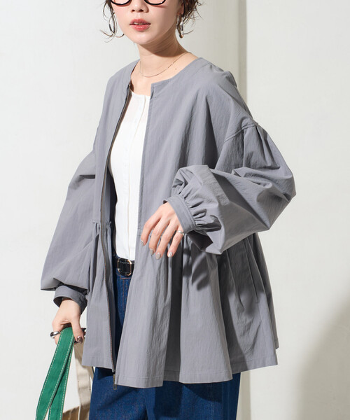 FREAK'S STORE(フリークスストア)の「限定展開 ティアード 切り替え フレア ジャケット(その他アウター・レディース・オリーブ/ブラック/モカ/ライトグレー/ブルー・フリ-)」の21枚目の写真