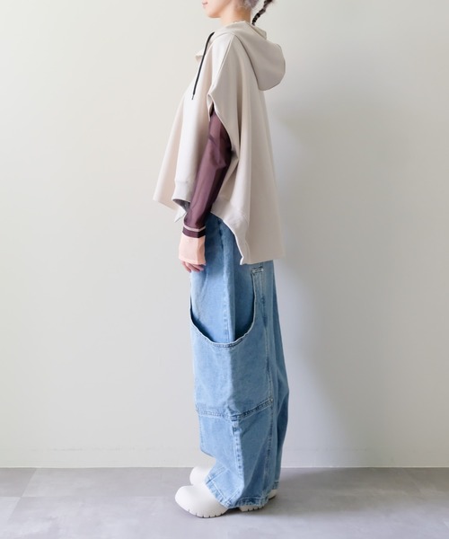 DOLLUPOOPS（ドールアップウップス）の「Front Pocket Belt Curve Denim Pants(フロントポケットベルトカーブデニムパンツ)（デニムパンツ・レディース・ブルー・FREE）」の14枚目の写真