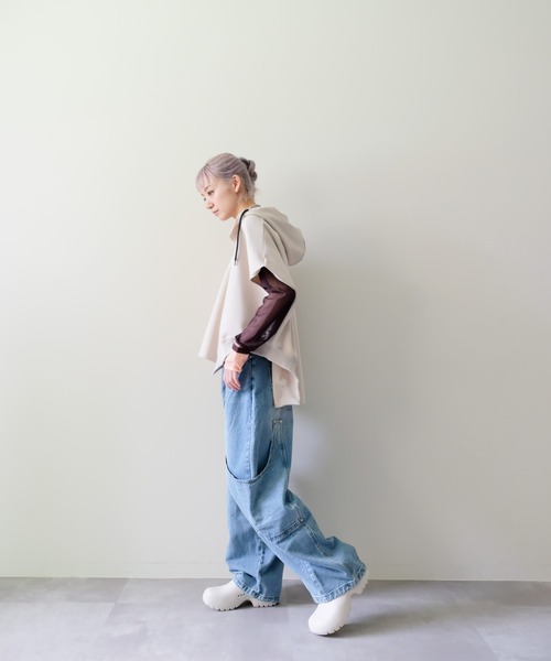 DOLLUPOOPS（ドールアップウップス）の「Front Pocket Belt Curve Denim Pants(フロントポケットベルトカーブデニムパンツ)（デニムパンツ・レディース・ブルー・FREE）」の12枚目の写真