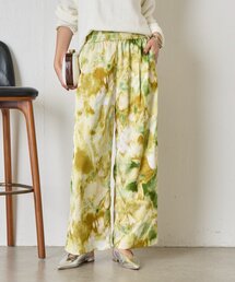 Jena espace merveilleux | 【柄で華やぐ】ぼかし花柄ツイルパンツ(その他パンツ)