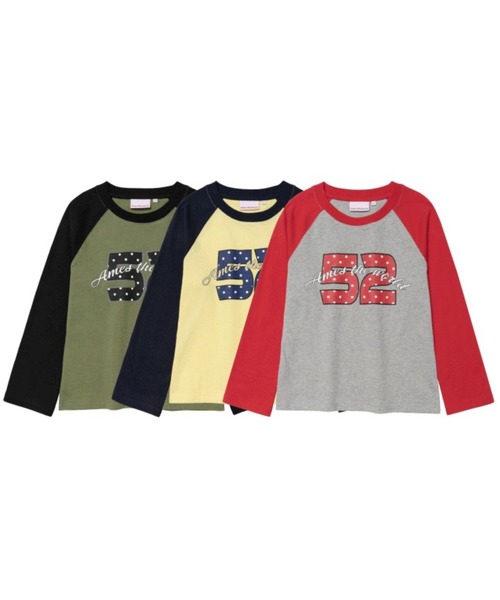 AMESWORLDWIDE(アメスワールドワイド)の「A'GEM/9 × .kom 『AMESWORLDWIDE/アメスワールドワイド』 DOT 52 3/4 SLEEVE RAGLAN LS TEE/3/4スリーブドット52ラグラン ロングスリーブ(Tシャツ/カットソー・レディース・レッド/ネイビー/ブラック・FREE)」の20枚目の写真