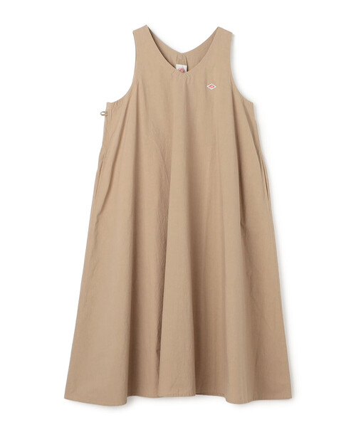 DANTON(ダントン)の「Women's High Count Cotton V Neck Dress(ワンピース・レディース・ブルー系その他/チャコール/ベージュ・36)」の1枚目の写真