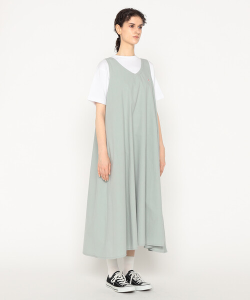 DANTON(ダントン)の「Women's High Count Cotton V Neck Dress(ワンピース・レディース・ブルー系その他/チャコール/ベージュ・36)」の6枚目の写真