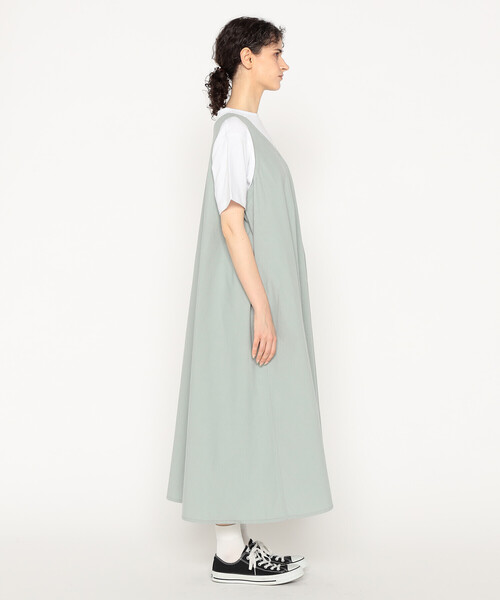 DANTON(ダントン)の「Women's High Count Cotton V Neck Dress(ワンピース・レディース・ブルー系その他/チャコール/ベージュ・36)」の7枚目の写真