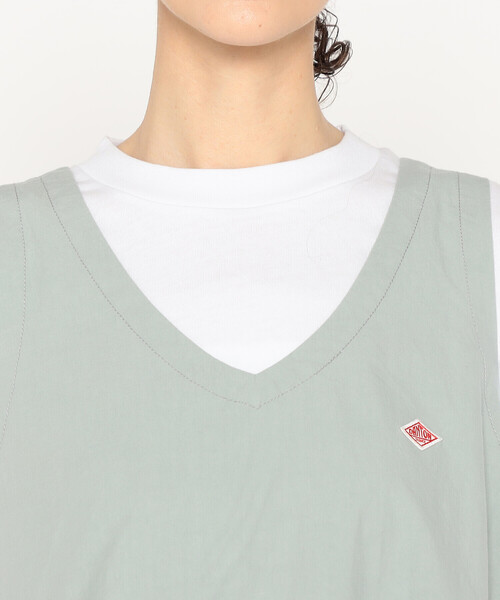 DANTON(ダントン)の「Women's High Count Cotton V Neck Dress(ワンピース・レディース・ブルー系その他/チャコール/ベージュ・36)」の11枚目の写真