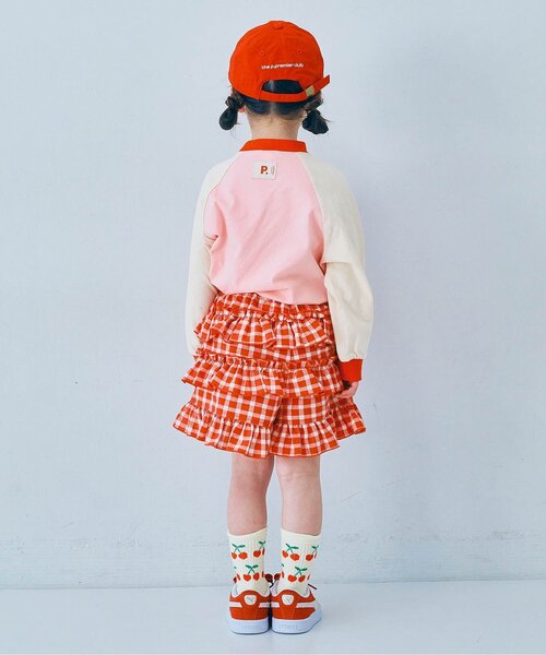 p.premier（ピードットプルミエ）の「バラエティ長袖Tシャツ（Tシャツ/カットソー・キッズ・ブラウン/レッド/チャコール/ターコイズブルー/ベビーピンク/エメラルド・80/90/100/110/120/130/140）」の8枚目の写真