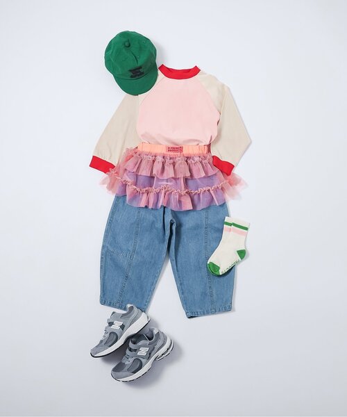 p.premier（ピードットプルミエ）の「バラエティ長袖Tシャツ（Tシャツ/カットソー・キッズ・ブラウン/レッド/チャコール/ターコイズブルー/ベビーピンク/エメラルド・80/90/100/110/120/130/140）」の19枚目の写真