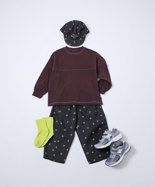 p.premier（ピードットプルミエ）の「バラエティ長袖Tシャツ（Tシャツ/カットソー・キッズ・ブラウン/レッド/チャコール/ターコイズブルー/ベビーピンク/エメラルド・80/90/100/110/120/130/140）」の21枚目の写真