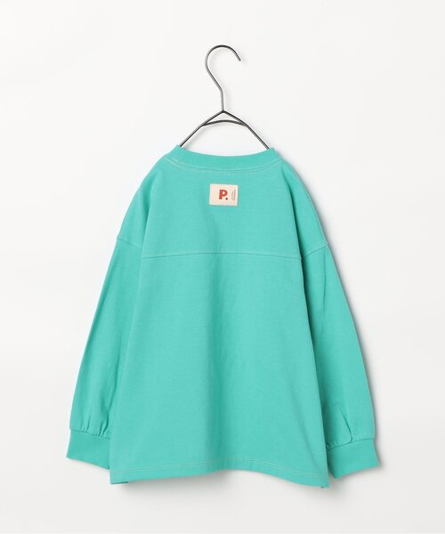 p.premier（ピードットプルミエ）の「バラエティ長袖Tシャツ（Tシャツ/カットソー・キッズ・ブラウン/レッド/チャコール/ターコイズブルー/ベビーピンク/エメラルド・80/90/100/110/120/130/140）」の8枚目の写真