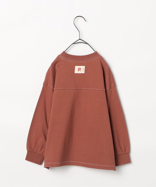p.premier（ピードットプルミエ）の「バラエティ長袖Tシャツ（Tシャツ/カットソー・キッズ・ブラウン/レッド/チャコール/ターコイズブルー/ベビーピンク/エメラルド・80/90/100/110/120/130/140）」の18枚目の写真