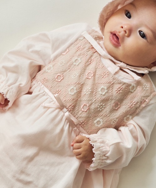 10mois(ディモワ)の「【10mois(ディモワ)】fleurエプロンセレモニードレスセット 50-70cm(その他ベビーウェア・キッズ・ホワイト/ピンク・50-70cm)」の12枚目の写真