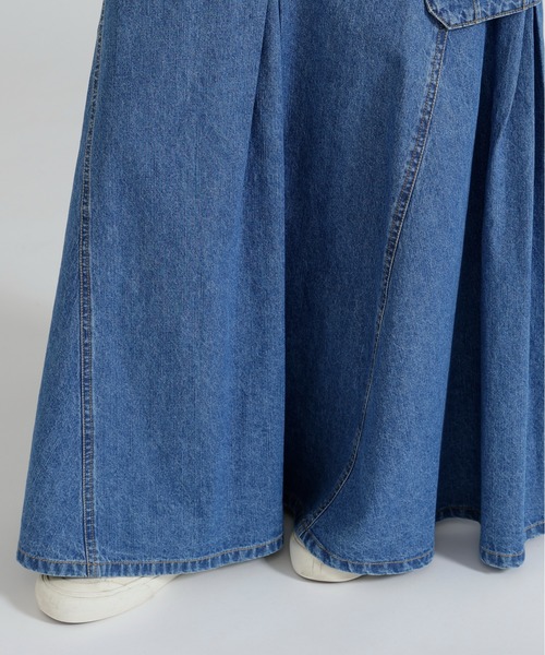 AVIREX（アヴィレックス）の「DENIM MERMAID CARGO SKIRT（デニムスカート・レディース・ブラック/ブラウン/ブルー系・S/M）」の9枚目の写真