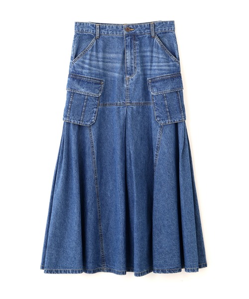 AVIREX（アヴィレックス）の「DENIM MERMAID CARGO SKIRT（デニムスカート・レディース・ブラック/ブラウン/ブルー系・S/M）」の12枚目の写真