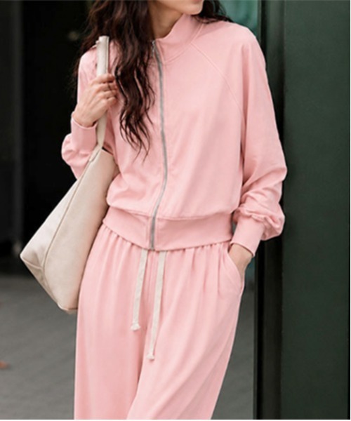 SallyLunn(サリーラン)の「ジップアップメッシュジャージセットアップ(セットアップ・レディース・ブラック/ピンク・LARGE/MEDIUM)」の7枚目の写真