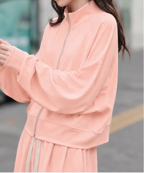 SallyLunn(サリーラン)の「ジップアップメッシュジャージセットアップ(セットアップ・レディース・ブラック/ピンク・LARGE/MEDIUM)」の8枚目の写真