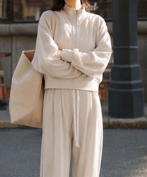 SallyLunn(サリーラン)の「ジップアップメッシュジャージセットアップ(セットアップ・レディース・ブラック/ピンク・LARGE/MEDIUM)」の10枚目の写真