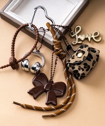 almo（アルモ）の「【Bls】【ZA】【Bling Leads】ミニバッグリボンチャーム キーホルダー(BL)（キーホルダー）」