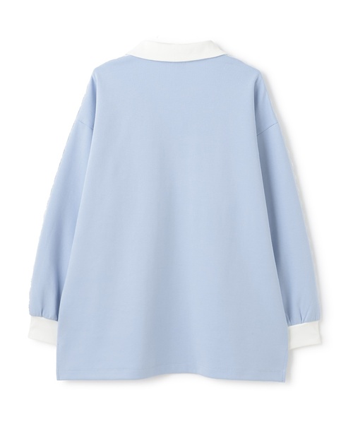 mezzo piano Junior(メゾピアノジュニア)の「袖レースユニホーム長袖Tシャツ(Tシャツ/カットソー・キッズ・サックスブルー/ネイビー・S:140cm/M:150cm/L:160cm)」の12枚目の写真