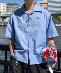 UNDERSTATEMENTs（アンダーステイトメント）の「【ユニセックス】ワンポイント刺繍半袖シャツ（シャツ/ブラウス）」