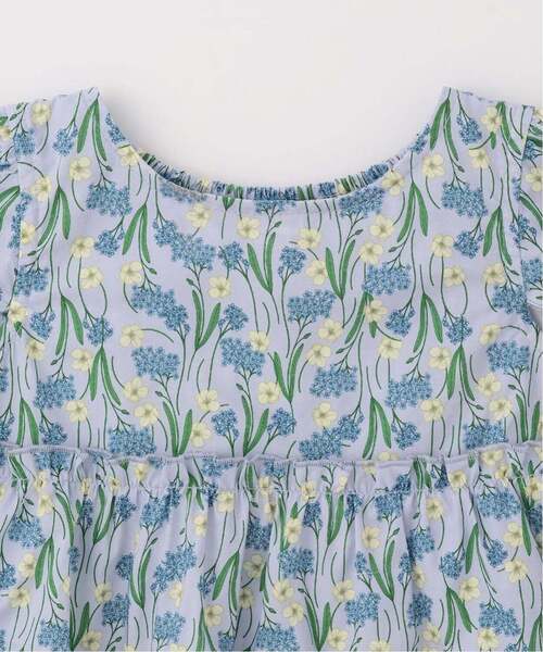 Lycee mine(リセマイン)の「【セットアップ】アソート総柄ティアードブラウス・スカラップパンツセット(セットアップ・キッズ・ブラック/ダークブラウン/サックスブルー/ピンク/ブルー/アイボリー/エメラルド/ブルーグレー・110cm/100cm/120cm/130cm/140cm/150cm)」の19枚目の写真