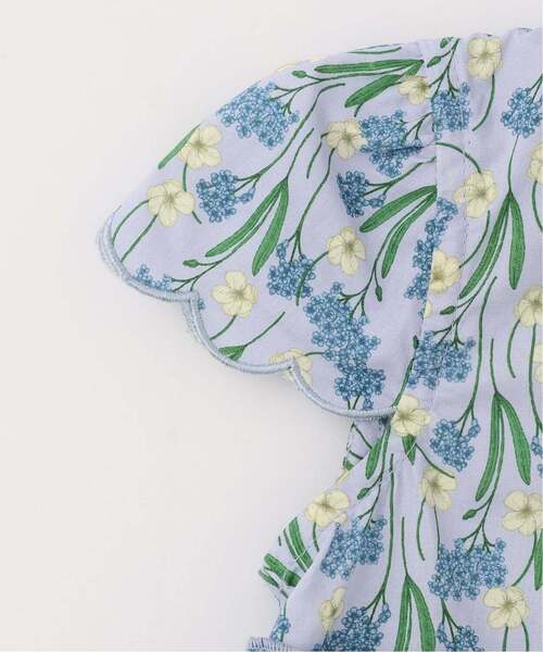 Lycee mine(リセマイン)の「【セットアップ】アソート総柄ティアードブラウス・スカラップパンツセット(セットアップ・キッズ・ブラック/ダークブラウン/サックスブルー/ピンク/ブルー/アイボリー/エメラルド/ブルーグレー・110cm/100cm/120cm/130cm/140cm/150cm)」の20枚目の写真