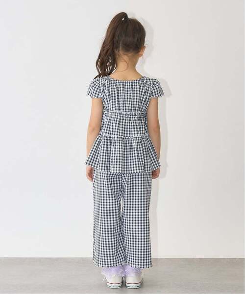 Lycee mine(リセマイン)の「【セットアップ】アソート総柄ティアードブラウス・スカラップパンツセット【子供服】【キッズ】【女の子】(セットアップ・キッズ・ブラック/ダークブラウン/サックスブルー/ピンク/ブルー/アイボリー/エメラルド/ブルーグレー・110cm/100cm/120cm/130cm/140cm/150cm)」の18枚目の写真