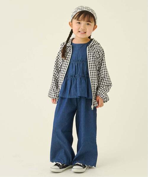 Lycee mine(リセマイン)の「【セットアップ】アソート総柄ティアードブラウス・スカラップパンツセット【子供服】【キッズ】【女の子】(セットアップ・キッズ・ブラック/ダークブラウン/サックスブルー/ピンク/ブルー/アイボリー/エメラルド/ブルーグレー・110cm/100cm/120cm/130cm/140cm/150cm)」の20枚目の写真