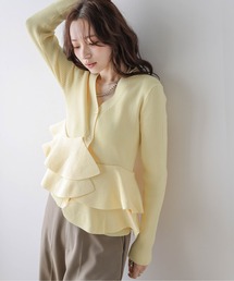 SUGAR BISKET（シュガービスケット）の「ペプラムリブニットカーディガン（カーディガン/ボレロ）」